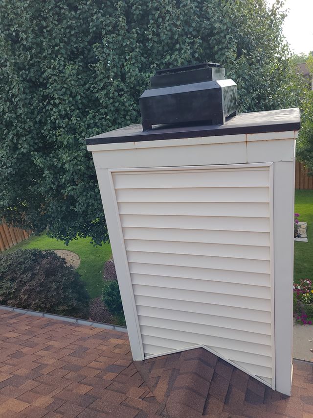 chimney during inspection