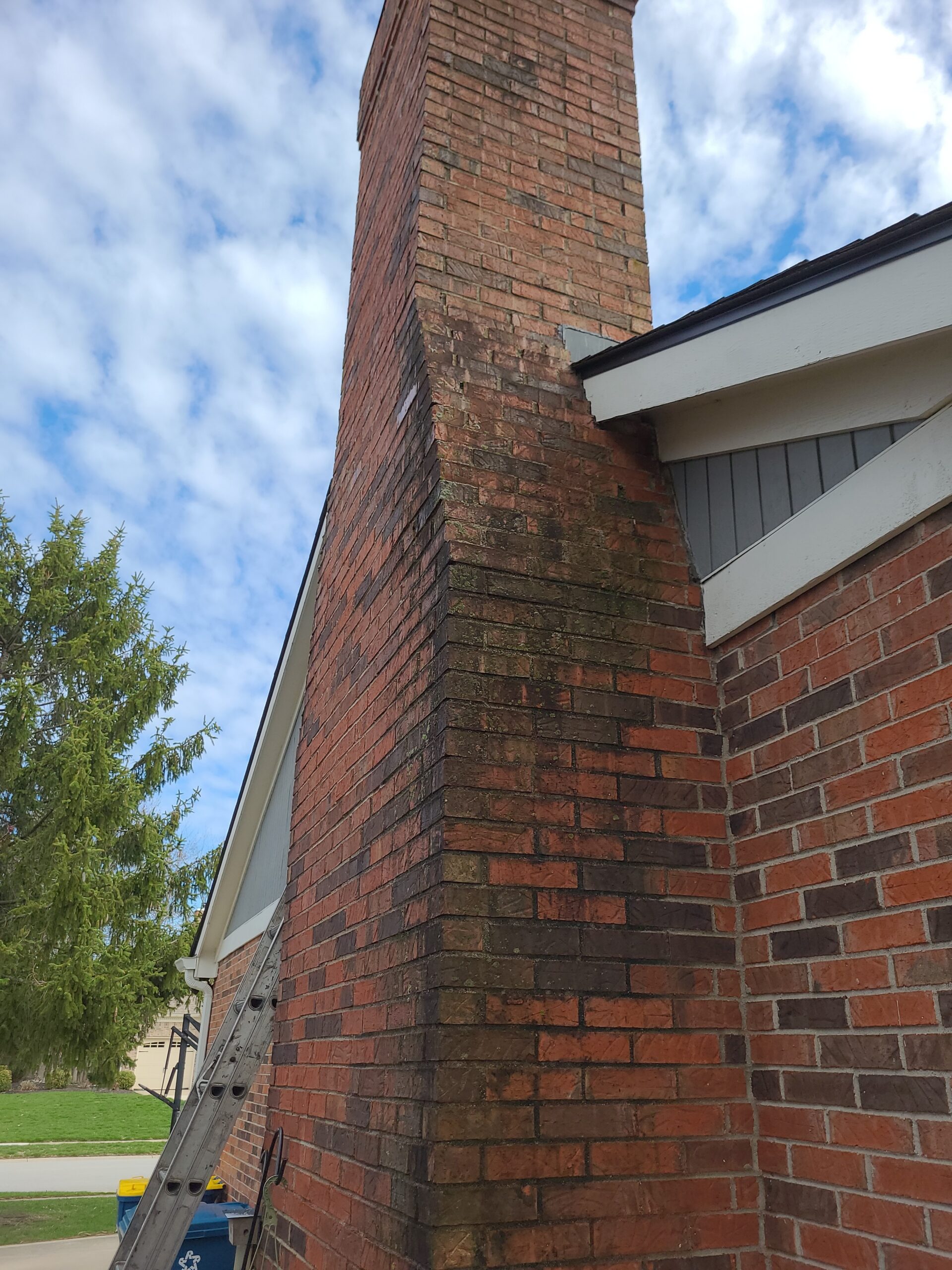 Original image from Beck's Chimney showing moss on chimney
